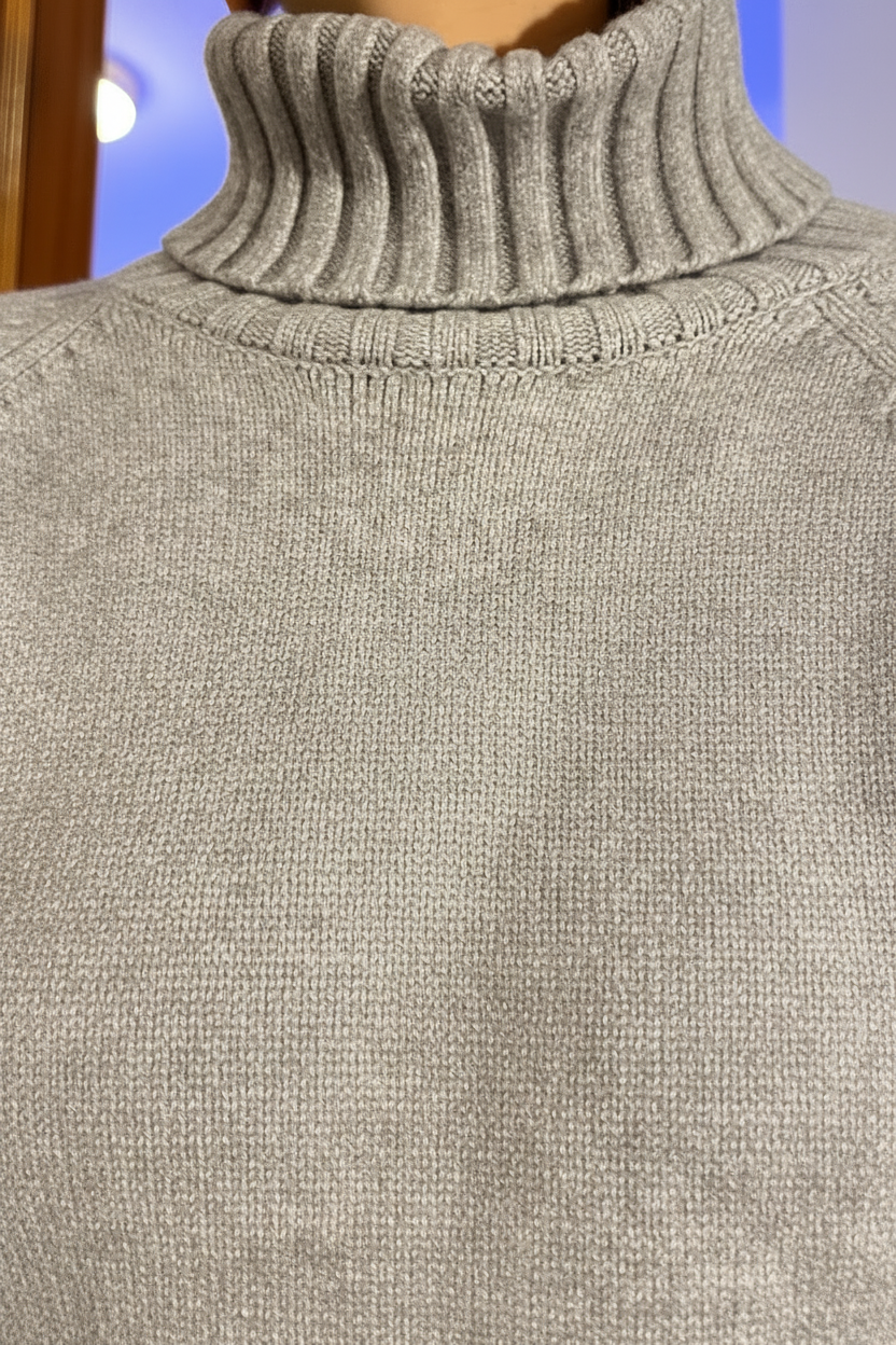 Jersey cuello alto gris