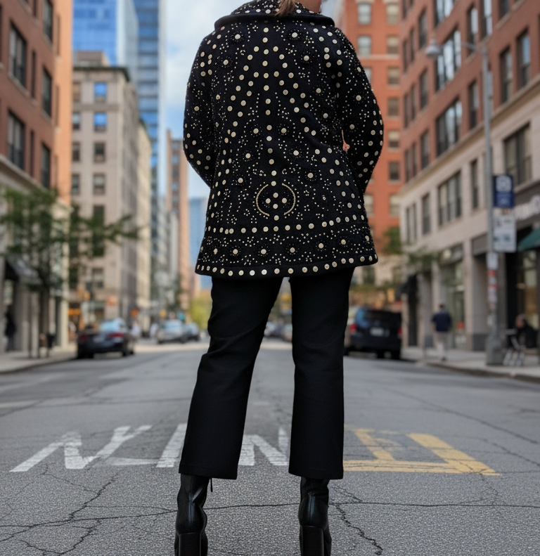 Chaqueta Ėtnica Negra / Oro