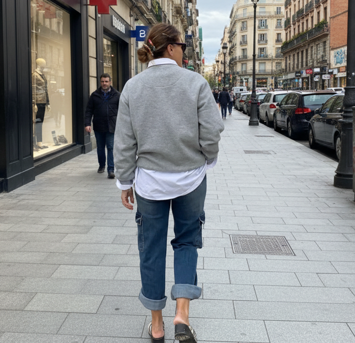Sudadera gris unisex algodón