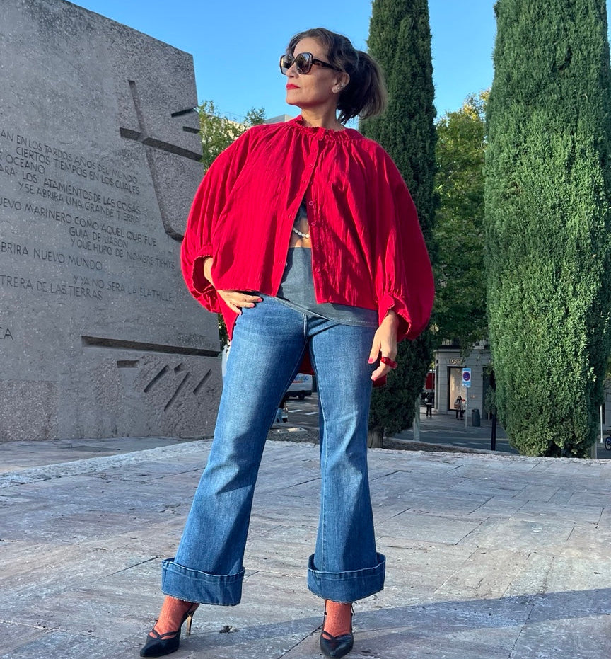 Camisa chaqueta rojo frambuesa La Canaria foto 4