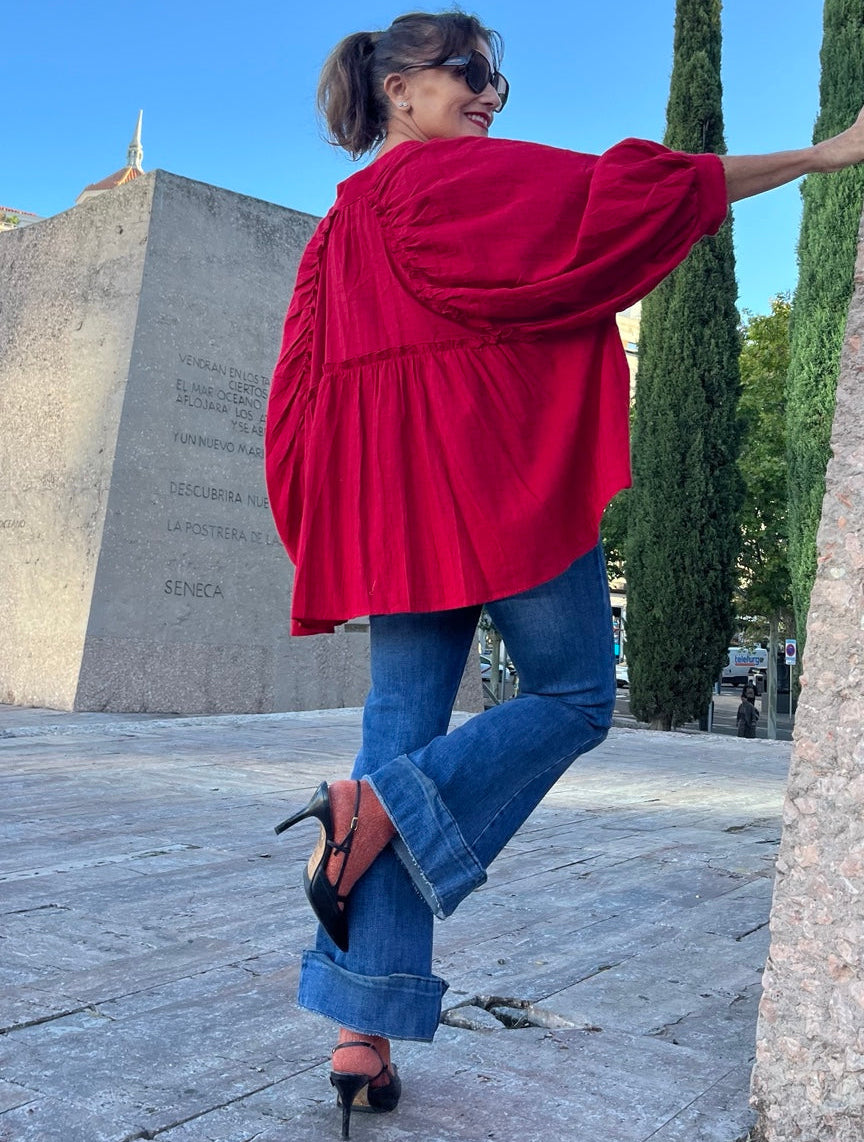 Camisa chaqueta rojo frambuesa La Canaria foto 5