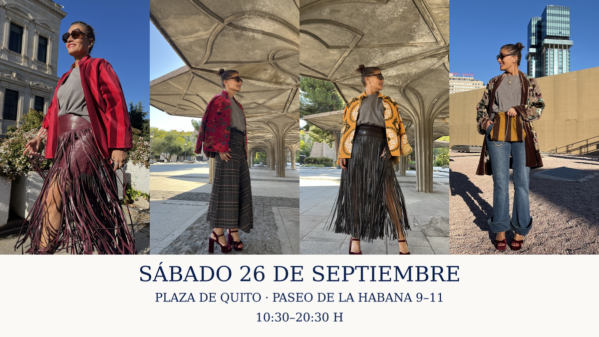 Cuatro looks originales de La Canaria. Plaza de Quito, Paseo de la Habana 9-11. Sábado 26 de septiembre, de 10:30 a 20:30
