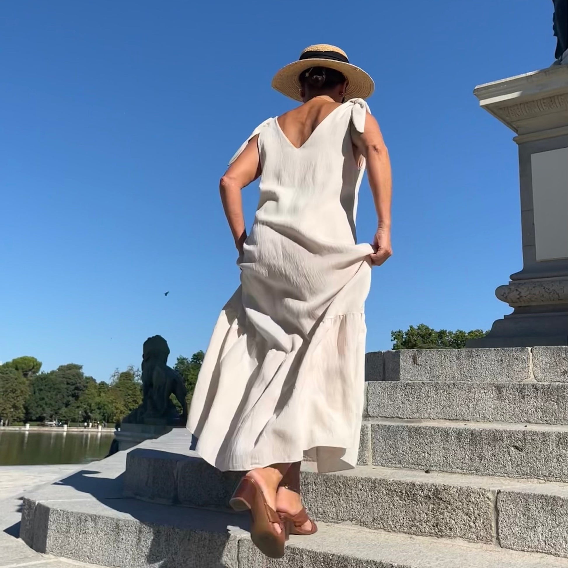 Vestido largo tiros verano 