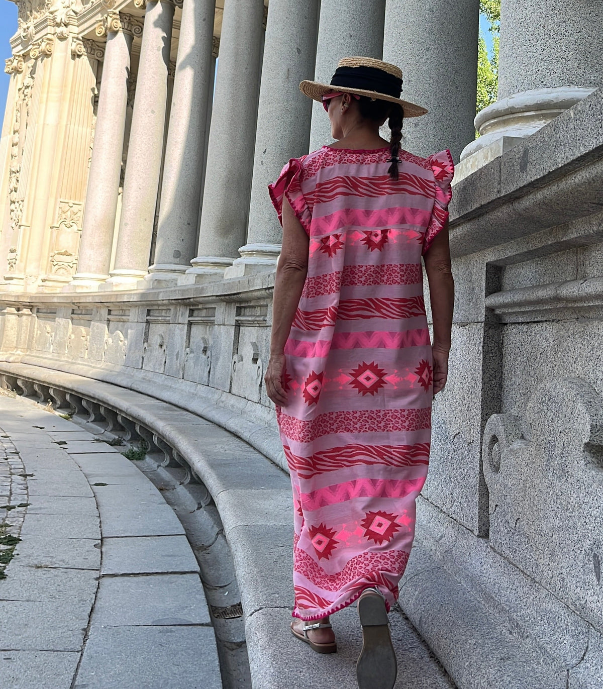 Vestido largo de algodón India